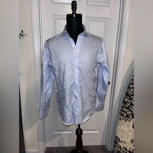 Proper Cloth Light Blue & White Stripe Dress Shirt Size Medium / 38